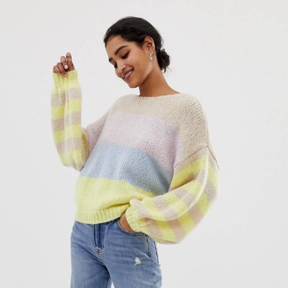 NWOT ASOS sweater pastel oversized XS